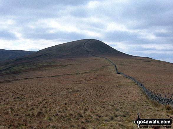 Walk ny117 Little Whernside and Great Whernside from Scar House Reservoir, Nidderdale - Nidd Head