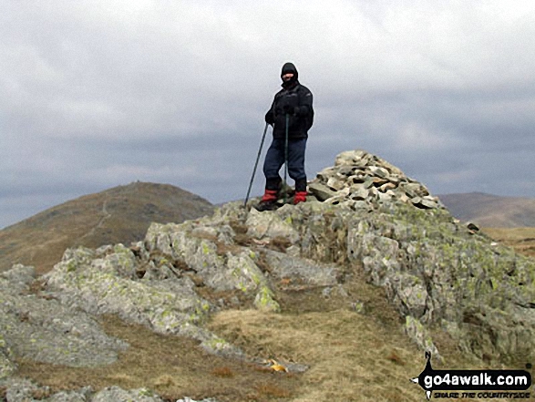 Walk c153 Thornthwaite Crag from Troutbeck - On the summit of Yoke