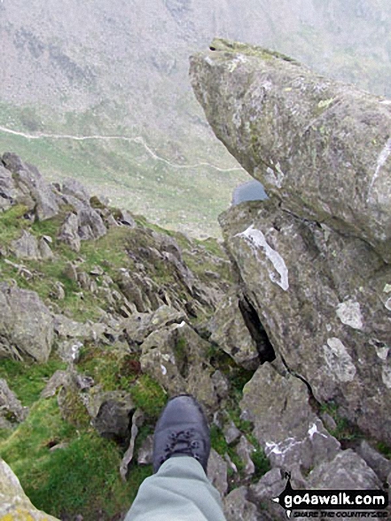 Walk c179 The Seathwaite Round from Seathwaite, Duddon Valley - Goat's Water from the summit of Dow Crag