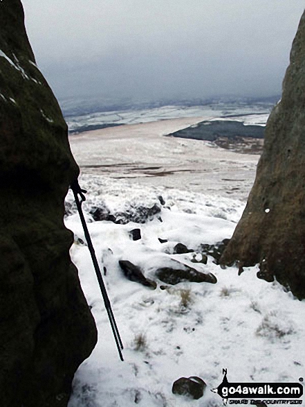 Walk l105 Lad Law (Boulsworth Hill) from Trawden - Trawden from Abbot Stone (Boulsworth Hill)