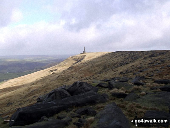 Walk wy163 Stoodley Pike and Erringden Moor from Lobb Mill - Stoodley Pike