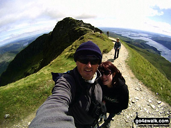 Walk st100 Ben Lomond and Ptarmigan from Rowardennan - Me and my daughter on Ben Lomond last summer 2011 with more Clan behind - Welsh, English, Canadian and Italian/Canadian