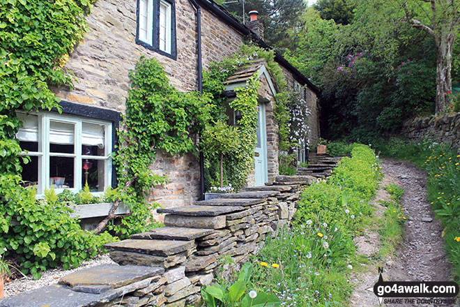 Footpath out of the village of Strines 