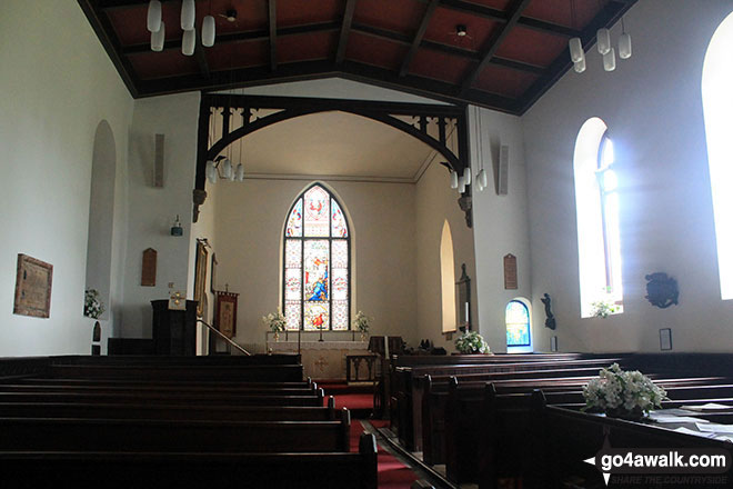 The interior of St. Thomas' Church, Mellor 