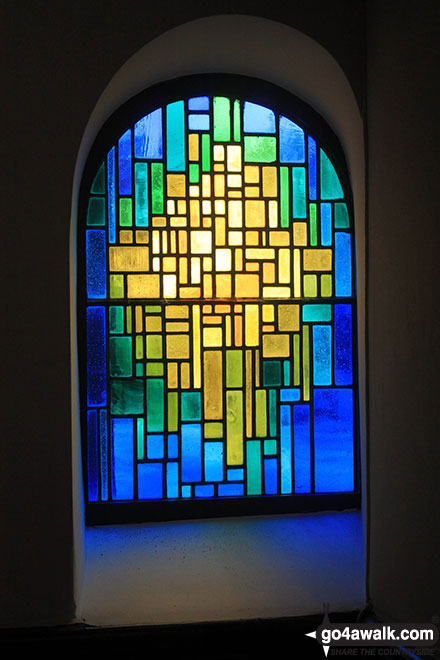 Stained glass window in St. Thomas' Church, Mellor 