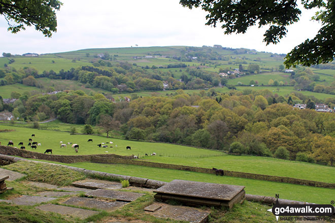 Walk d103 Cobden Edge, Mellor, Rowarth and Brook Bottom from Strines - The view from St. Thomas' Church, Mellor