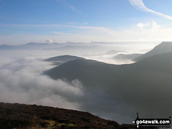 Walk c408 Grisedale Pike and Causey Pike from Braithwaite - Stile End, Outerside and Causey Pike from Sleet How