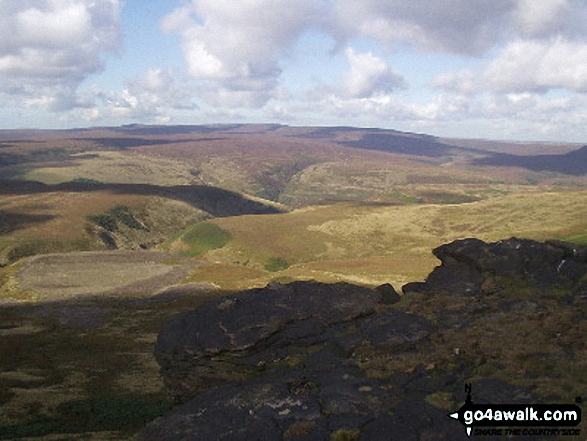 Wilfrey Edge towards Bleaklow Hill from Howden Edge 