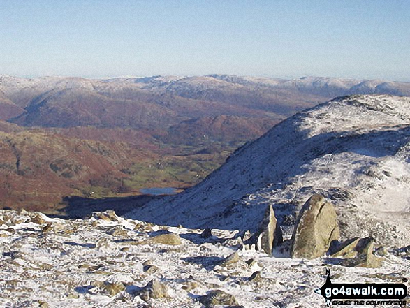 Walk c306 The Old Man of Coniston and Wetherlam from Coniston - Prison Band from Swirl How