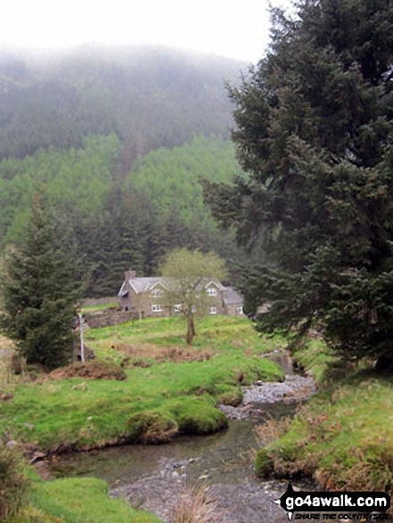 Ty'n-y-cwm in Cwm Penamnen from Pen y Bryn-melyn 