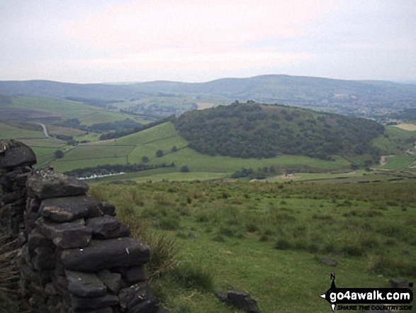 Walk d172 Bleaklow Head (Bleaklow Hill) and Higher Shelf Stones from Old Glossop - Shire Hill from Old Glossop