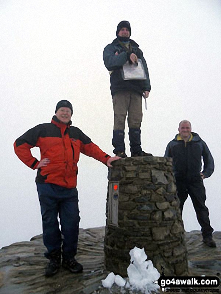 Three of my work colleagues at the top of Snowdon