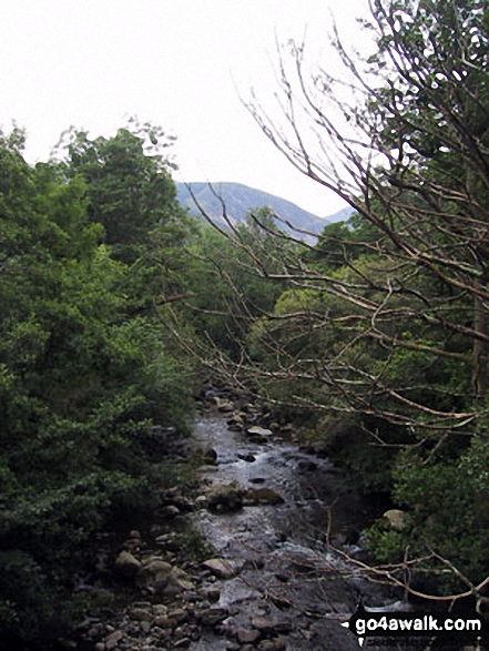 Walk gw183 Bera Bach, Foel Grach and Drum (Carneddau) from Bont Newydd - Afon Rhaeadr-fawr from Bont Newydd