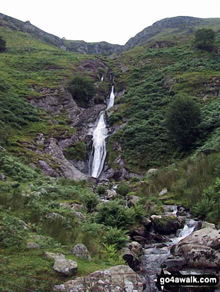 Walk gw193 Foel Fras from Bont Newydd - Aber Falls (Rhaeadr-fawr)