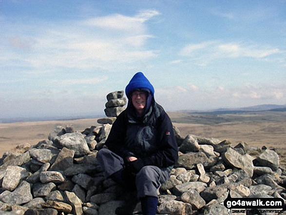 Walk co168 Brown Willy and Bodmin Moor from St Breward - On the summit of Brown Willy