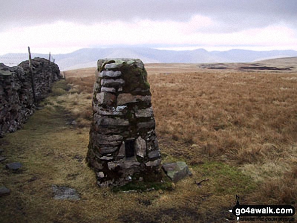 Walk c382 Baugh Fell from Rawthey Bridge - Baugh Fell (Tarn Rigg Hill) summit trig point