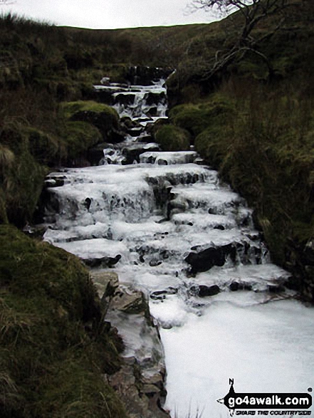 An icy Rawthey Gill on Holmes Moss 