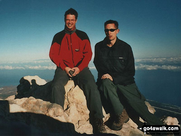 Me and Chris on El Teide in Tenerife  Spain