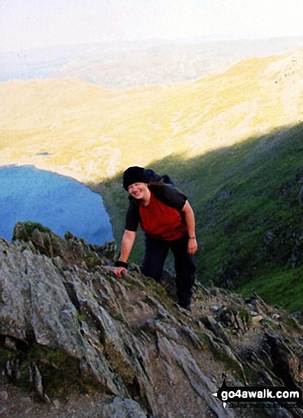 This is me scrambling to the summit of Helvellyn after surviving Striding Edge! 