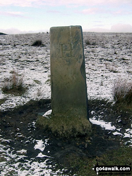 Boundary Stone on Brown Wardle Hill 