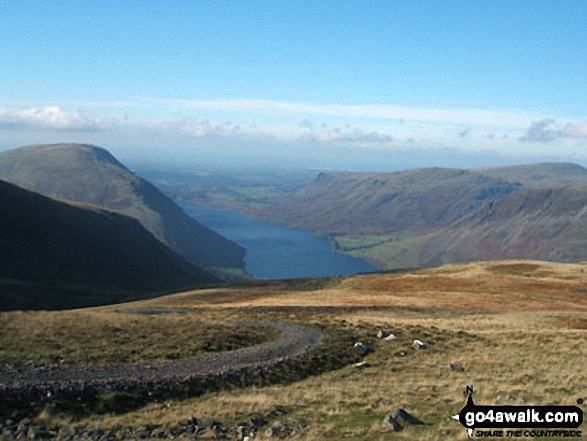 Walk c271 The Scafell Massif from Wasdale Head, Wast Water - Wast Water from Lingmell