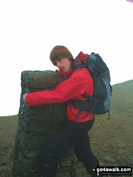 Walk c220 Helvellyn via Striding Edge from Glenridding - Helvellyn summit