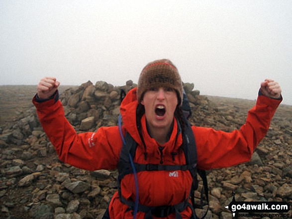 Walk c113 Helvellyn from Thirlmere - White Side summit cairn