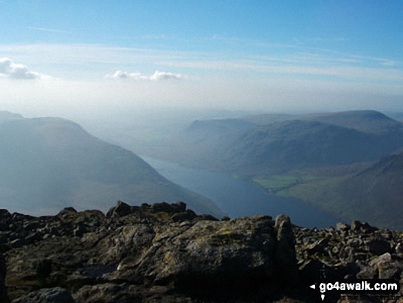 Walk c271 The Scafell Massif from Wasdale Head, Wast Water - Illgill Head and Wast Water from Sca Fell