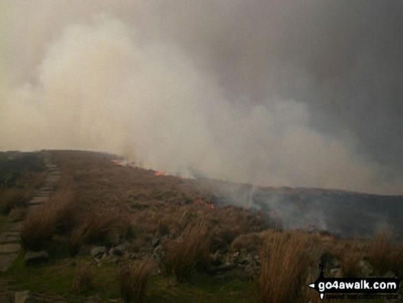 Great Hill, Withnell Moor <br><strong>Great Hill Fire - 27th March, 2003</strong><br>
I'm covered in soot but I've survived! I can't breathe properley.  I decide I’ve had enough but I can't go back the way I came . . .