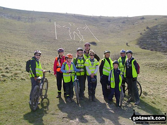 Walk es109 The Long Man of Wilmington from Wilmington - 4th Sevenoaks Scouts Cycle Expedition at The Long Man of Wilmington