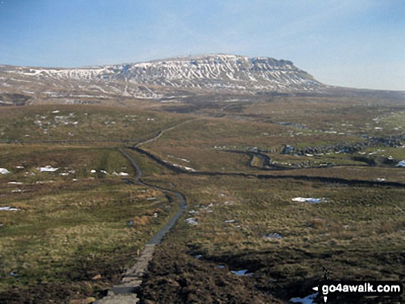 Pen-y-ghent from The Pennine Way near Hull Pot