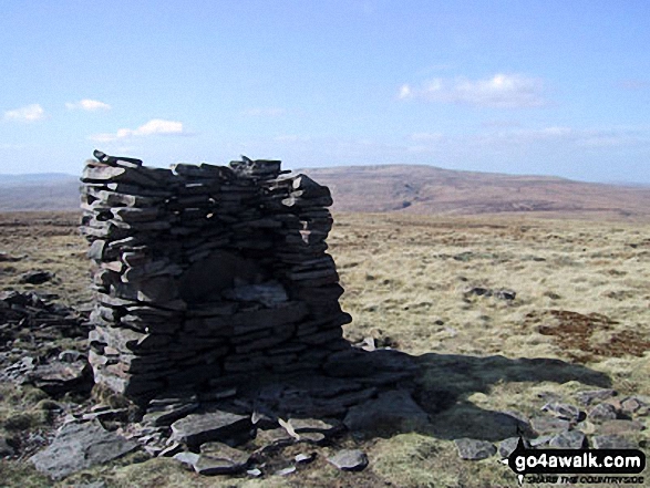 Unusual cairn on the summit of Lovely Seat 