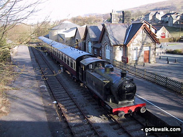 Walk ny108 Dodd Fell Hill and Drumaldrace (Wether Fell) from Hawes - Hawes Railway Station