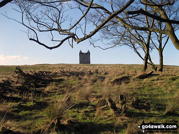 Walk ch266 The Macclesfield Canal and Lyme Park from Higher Poynton - The Cage from Coalpit Clough - Lyme Park Country Park