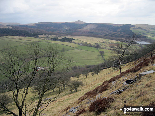 Walk ch223 Tegg's Nose from Langley - Shutlingsloe (centre) and Ridgegate Reservoir (right) from Tegg's Nose Country Park