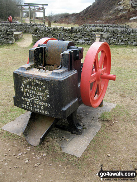 Ancient machinery used to quarry millstone grit in Tegg's Nose Country Park 