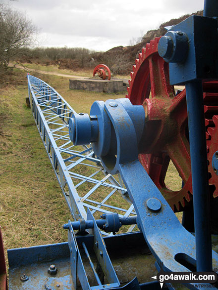 Ancient crane used to quarry millstone grit in Tegg's Nose Country Park 