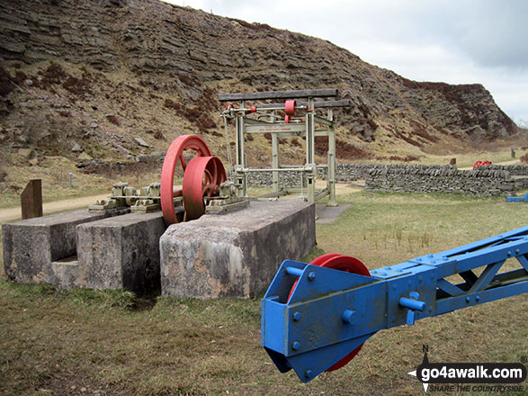 Walk ch223 Tegg's Nose from Langley - Ancient stone saw used to cut millstone grit in Tegg's Nose Country Park