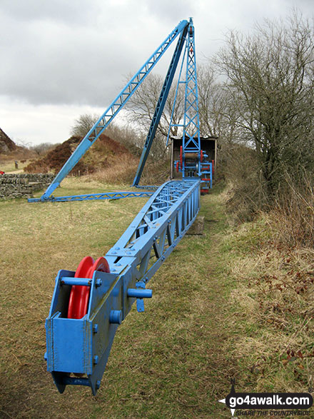 Ancient crane used to quarry millstone grit in Tegg's Nose Country Park