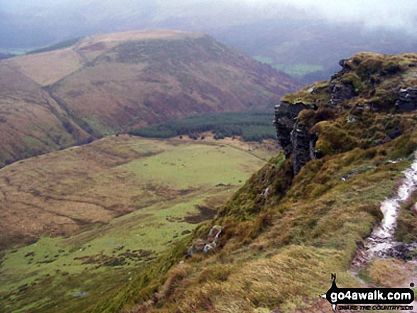 Walk po131 Bwlch y Ddwyallt and Fan y Big from Blaen y Glyn - View from Craig Y Fan Ddu