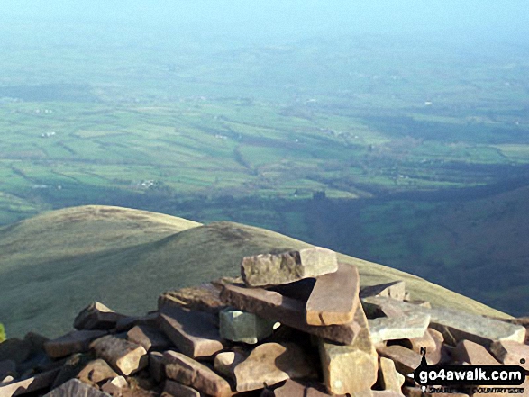 Walk po146 Cribyn and Fan y Big from Pont y Caniedydd - Cribyn summit