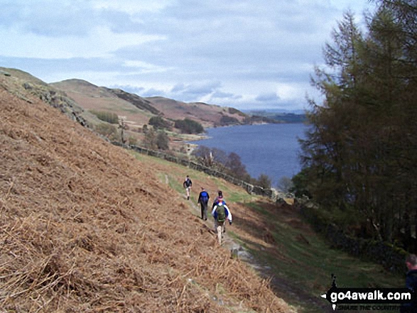 Walk c114 High Street from Mardale Head - Haweswater Reservoir from near Bowderthwaite Bridge