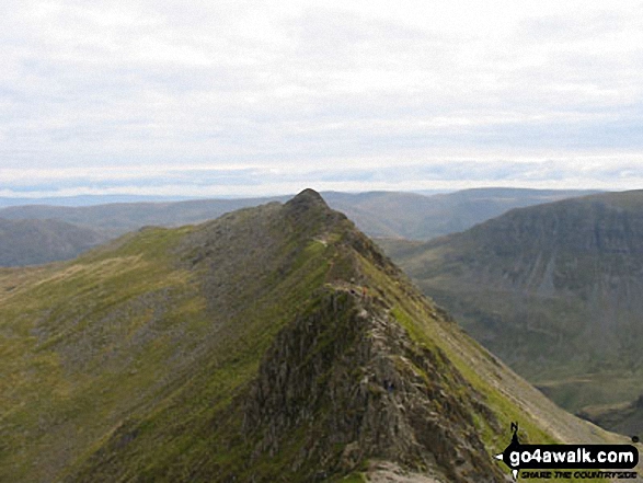 The famous Striding Edge from Helvellyn 