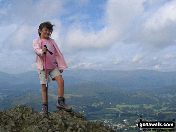 My daughter on Wansfell Pike