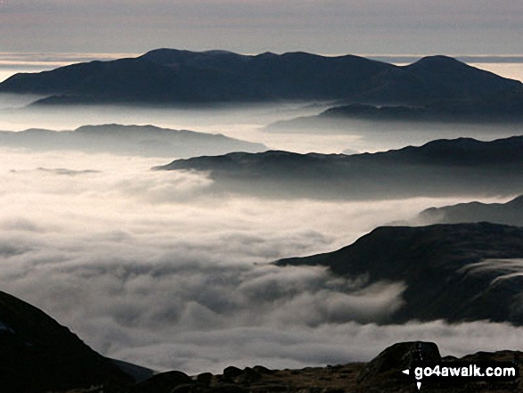 Temperature Inversion seen from the summit of Helvellyn 