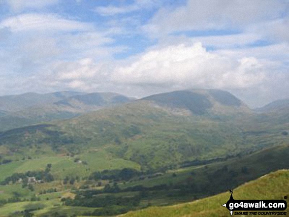 Walk c412 Wansfell Pike and Baystones (Wansfell) from Ambleside - Fairfield and Red Screes from Wansfell Pike