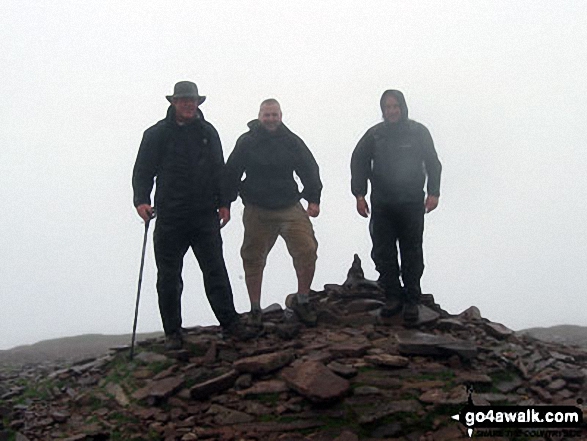 Walk po104 Pen y Fan and Cribyn from Nant Gwdi - On the summit of Pen y Fan