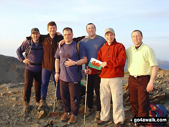 Me and The Boyz on Snowdon in Snowdonia Gwynedd Wales