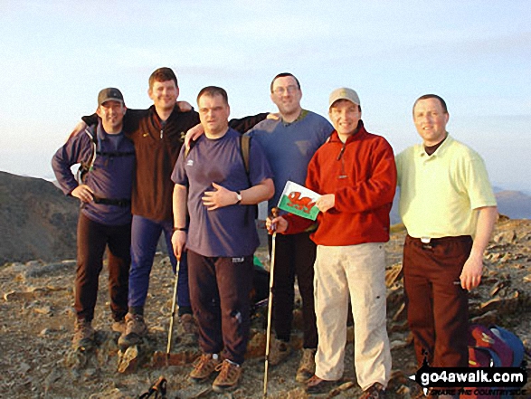 Me and The Boyz on Snowdon in Snowdonia Gwynedd Wales