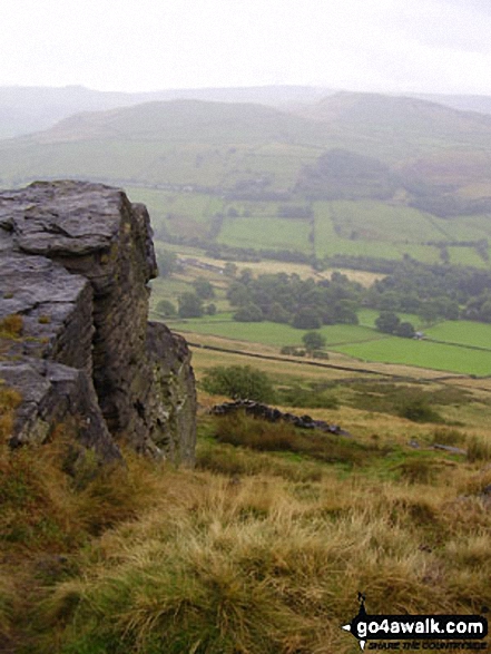 Mount Famine and Kinder Scout from Chinley Churn